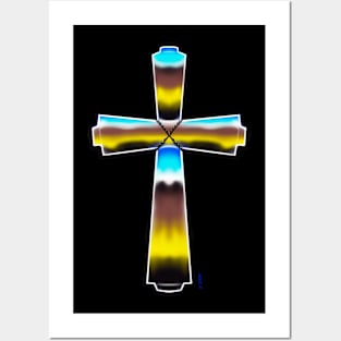 Chrome cross Posters and Art